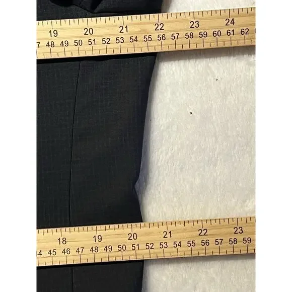 Burberry London Mens 40R 34x29 Gray Micro Check Plaid Designer Suit 3/2 Roll - Picture 11 of 16